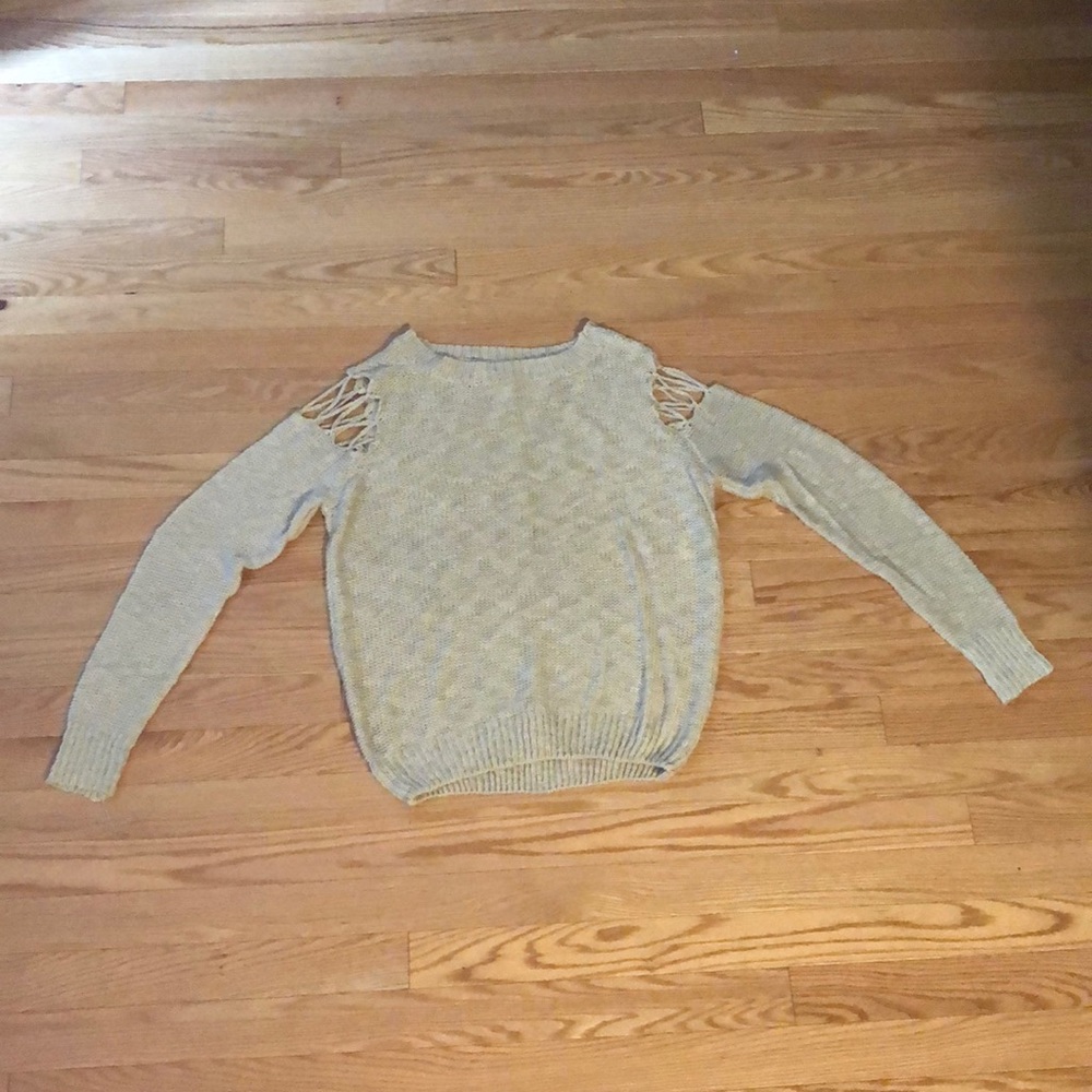 Knitted Open Shoulder Top